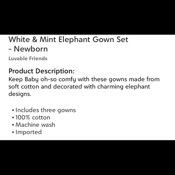 •White & Mint Elephant Gown (Set of Three) - Picture 2 of 2